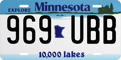 MN license plate 969UBB