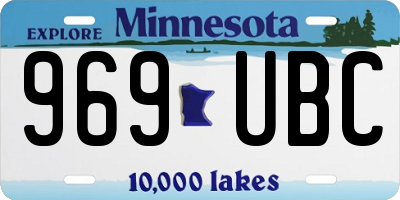 MN license plate 969UBC