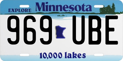 MN license plate 969UBE