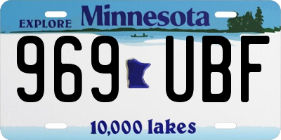 MN license plate 969UBF