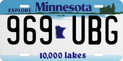 MN license plate 969UBG