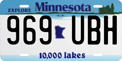 MN license plate 969UBH