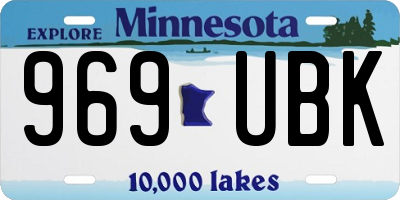 MN license plate 969UBK
