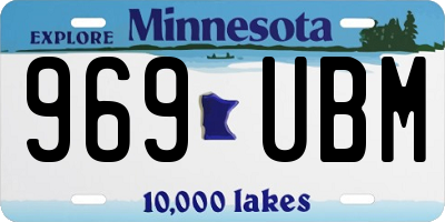 MN license plate 969UBM