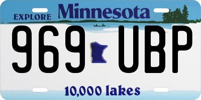 MN license plate 969UBP