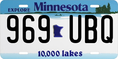MN license plate 969UBQ