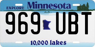 MN license plate 969UBT