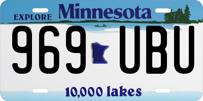 MN license plate 969UBU