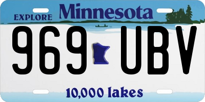 MN license plate 969UBV