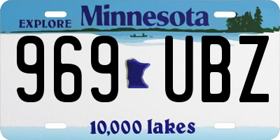 MN license plate 969UBZ