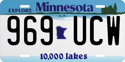 MN license plate 969UCW