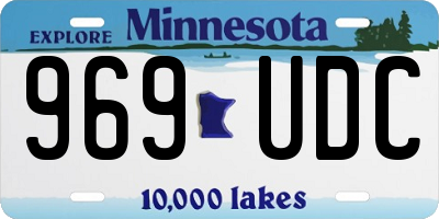 MN license plate 969UDC