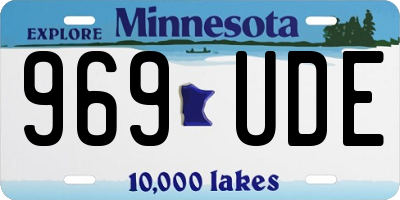 MN license plate 969UDE