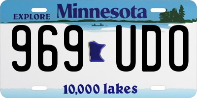 MN license plate 969UDO