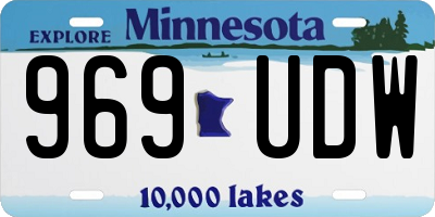 MN license plate 969UDW