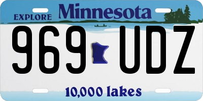 MN license plate 969UDZ