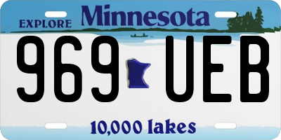 MN license plate 969UEB