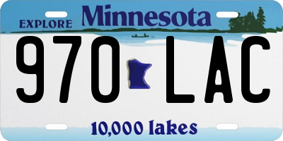 MN license plate 970LAC