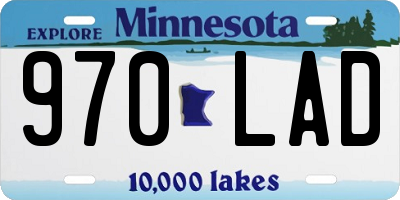 MN license plate 970LAD