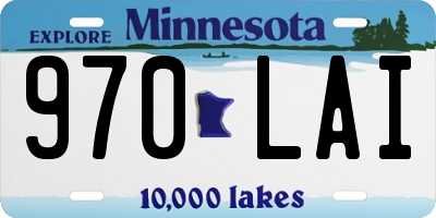 MN license plate 970LAI