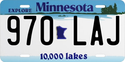 MN license plate 970LAJ