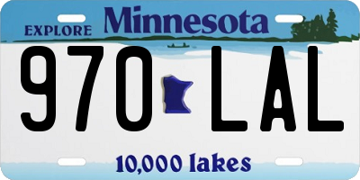 MN license plate 970LAL