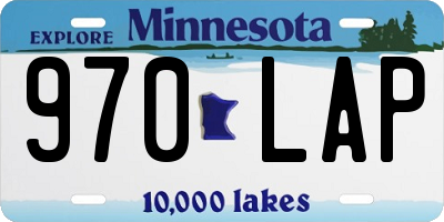 MN license plate 970LAP