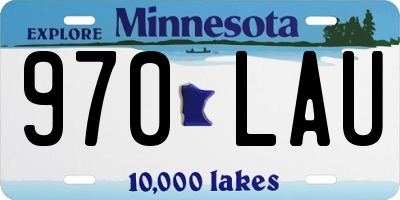 MN license plate 970LAU
