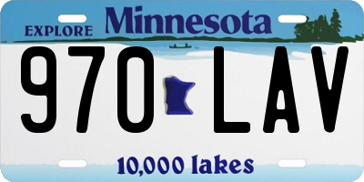 MN license plate 970LAV