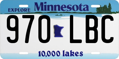 MN license plate 970LBC