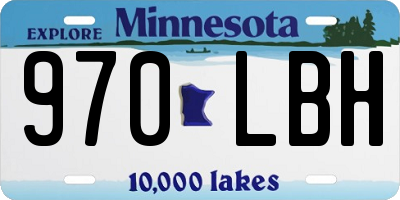 MN license plate 970LBH