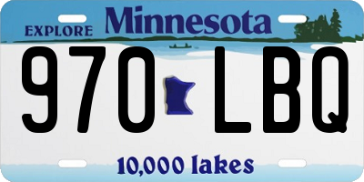 MN license plate 970LBQ