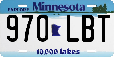 MN license plate 970LBT