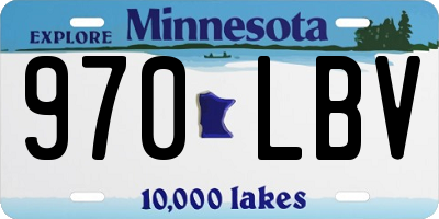 MN license plate 970LBV