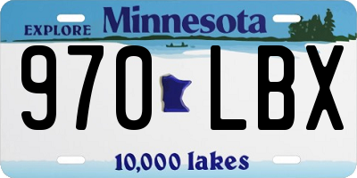 MN license plate 970LBX