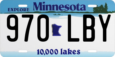 MN license plate 970LBY