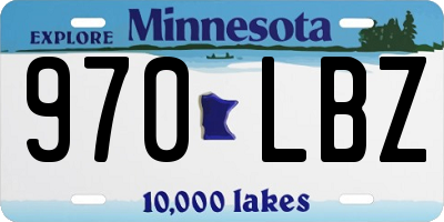 MN license plate 970LBZ