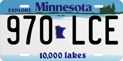 MN license plate 970LCE