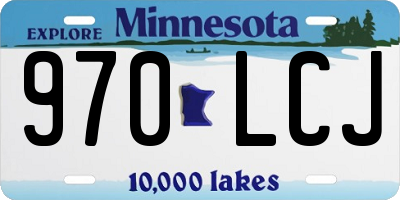 MN license plate 970LCJ