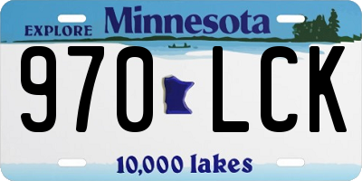 MN license plate 970LCK