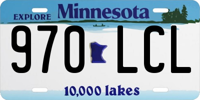 MN license plate 970LCL