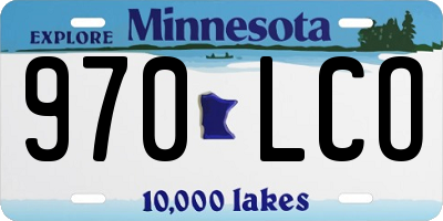 MN license plate 970LCO
