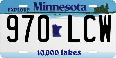 MN license plate 970LCW