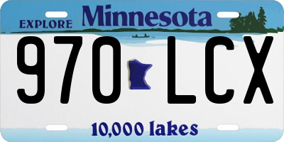 MN license plate 970LCX