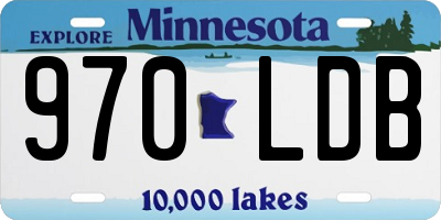 MN license plate 970LDB