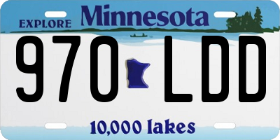 MN license plate 970LDD