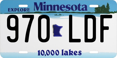 MN license plate 970LDF