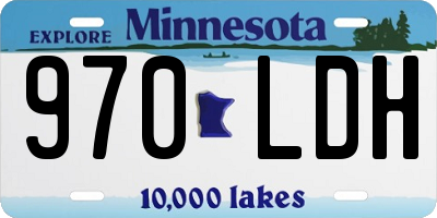 MN license plate 970LDH