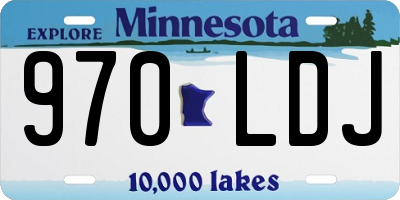 MN license plate 970LDJ