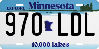MN license plate 970LDL
